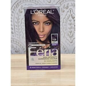 L'Oreal Feria V28 High-Intensity Shimmering Permanent Hair Color Midnight Violet